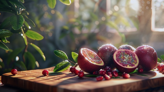 Photo gratuite vue du fruit sain et frais du maracuja