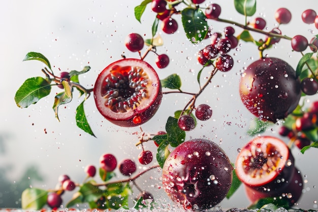 Photo gratuite vue du fruit sain et frais du maracuja