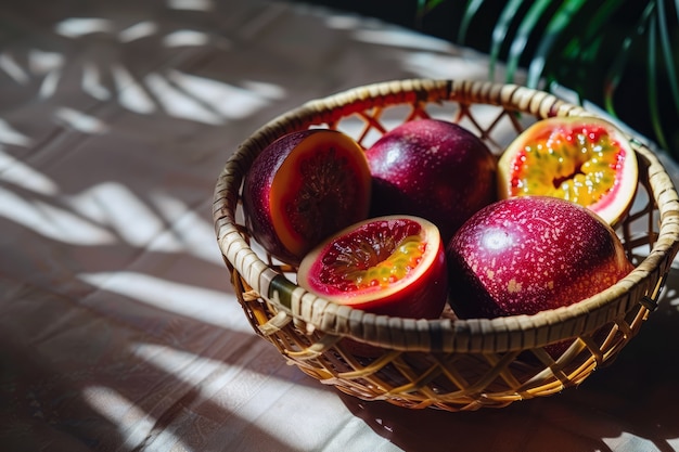 Photo gratuite vue du fruit sain et frais du maracuja