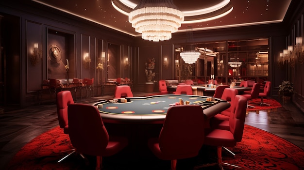 Photo gratuite vue du jeu et de la table de jeu dans un casino