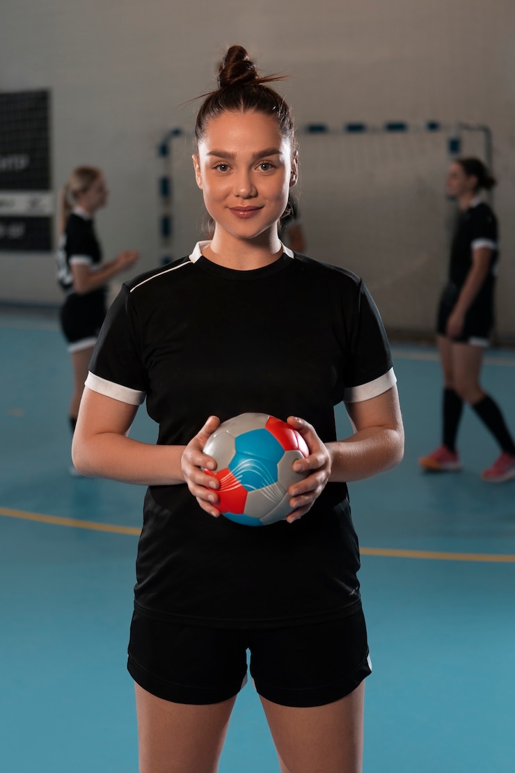 Photo gratuit vue du joueur de handball