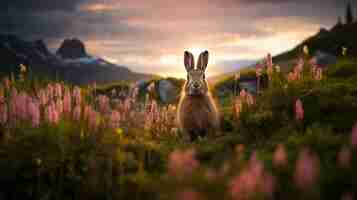 Photo gratuite vue du lapin sauvage