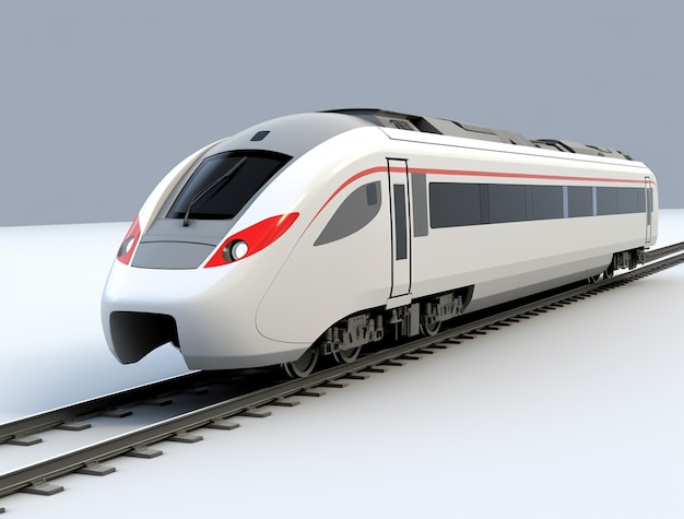 Vue du modèle de train moderne 3D