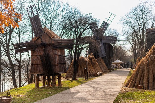 Vue du Musée du Village de Bucarest Roumanie