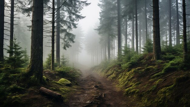 Vue du paysage naturel avec la forêt