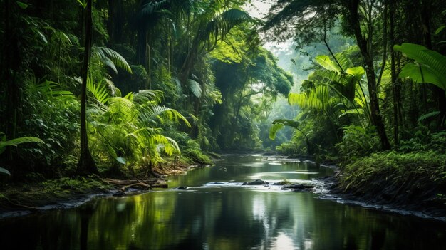 Vue du paysage naturel avec la rivière