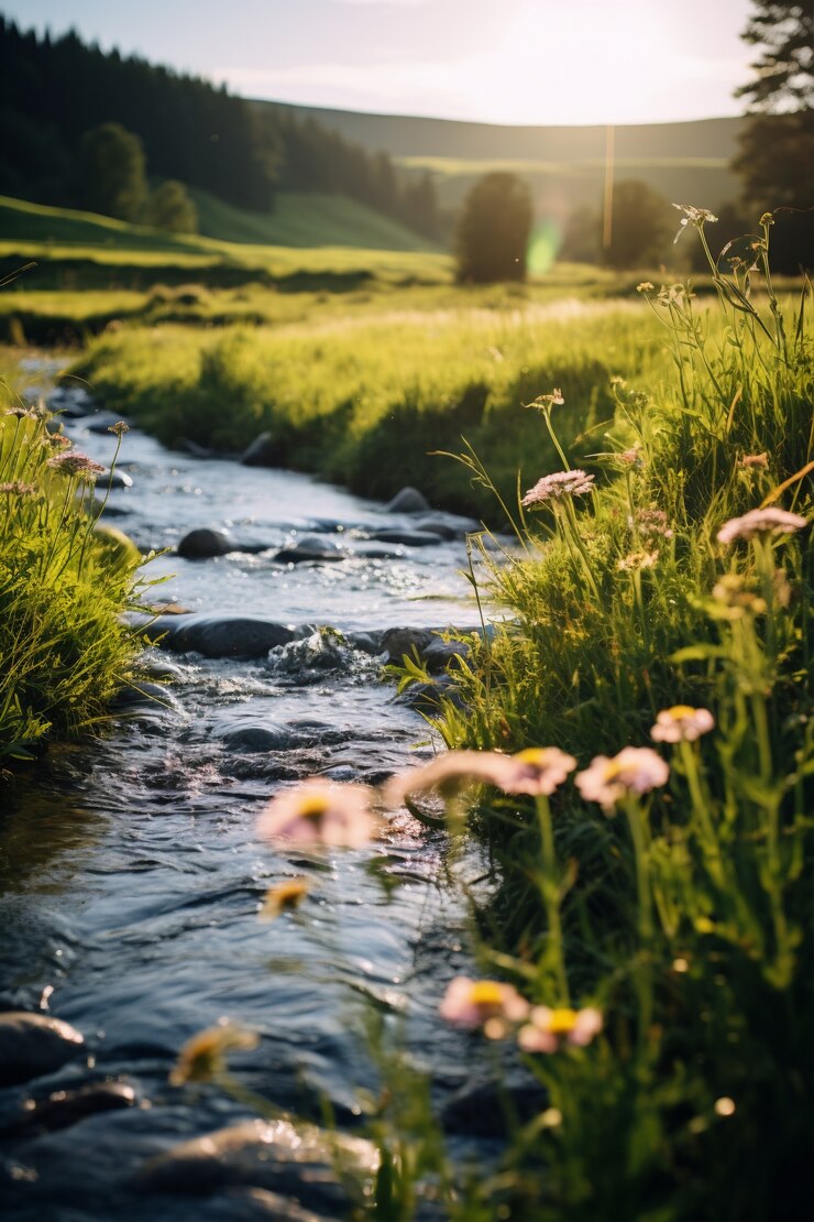 Photo gratuit vue du paysage naturel avec la rivière