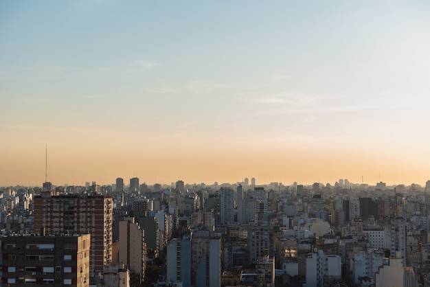 Vue du paysage urbain étendu zone urbaine