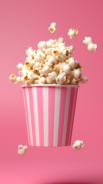 Vue du pop-corn de cinéma 3D