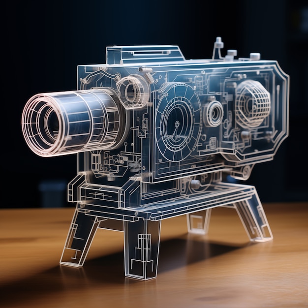 Vue du projecteur de cinéma 3D