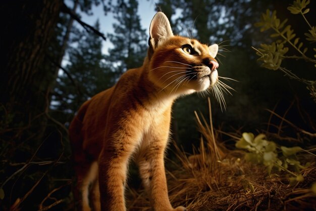 Vue du puma sauvage dans la nature