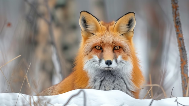 Photo gratuite vue du renard dans la nature avec beaucoup de détails