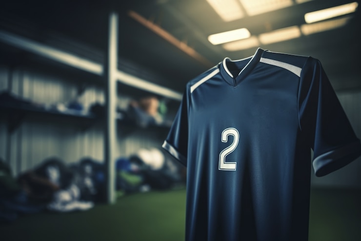 Photo gratuit vue du t-shirt du joueur de football