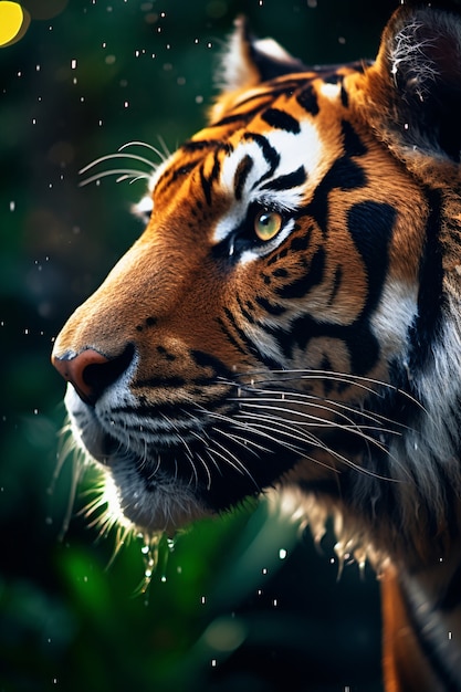 Vue du tigre sauvage dans la nature