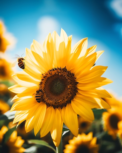 Photo gratuite vue du tournesol en fleur