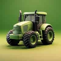 Photo gratuite vue du tracteur graphique 3d