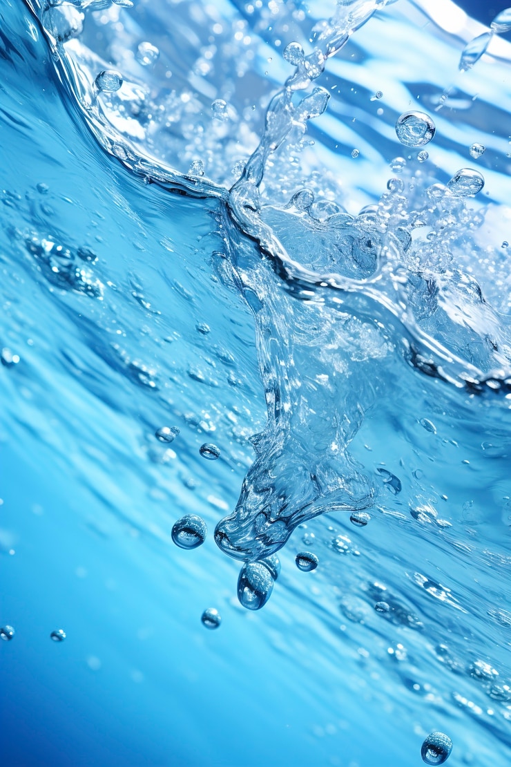 Photo gratuit vue sur l'eau claire avec effet splash