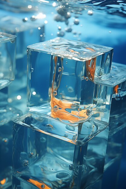 Vue de l'eau transparente et cristalline