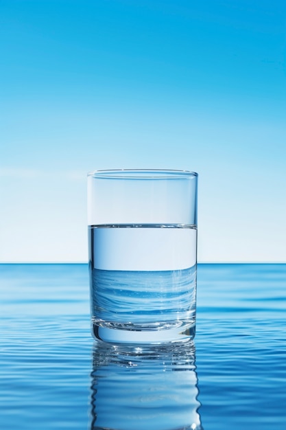Photo gratuite vue de l'eau en verre transparent