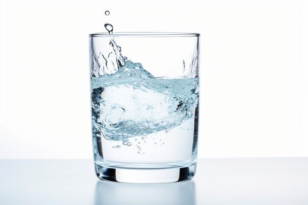 Vue de l'eau en verre transparent