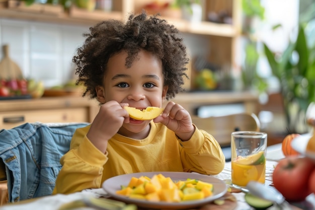 Photo gratuite vue d'un enfant pratiquant une activité de santé et de bien-être