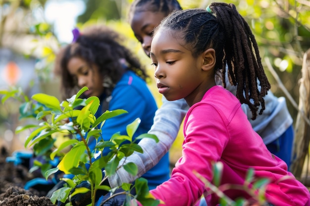 Photo gratuite vue des enfants pratiquant une activité de santé et de bien-être