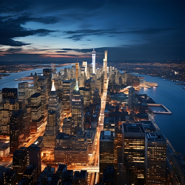 Photo gratuite vue de l'environnement urbain de la ville de new york