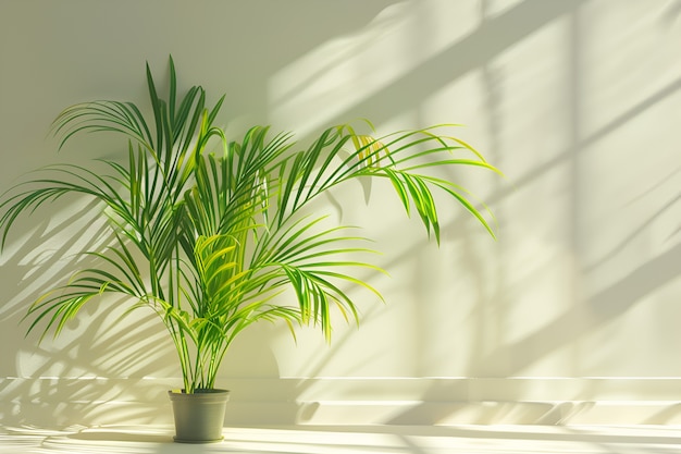 Photo gratuite vue d'espèces de palmiers au feuillage vert