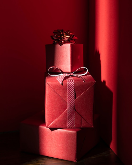 Vue de face du concept de cadeau de Noël