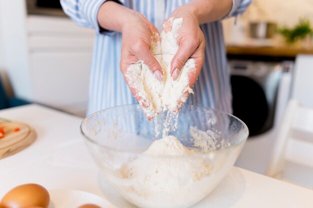 Vue de face du concept de cuisine à la maison