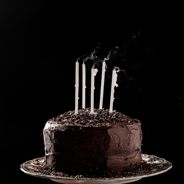 Vue de face du concept de gâteau au chocolat