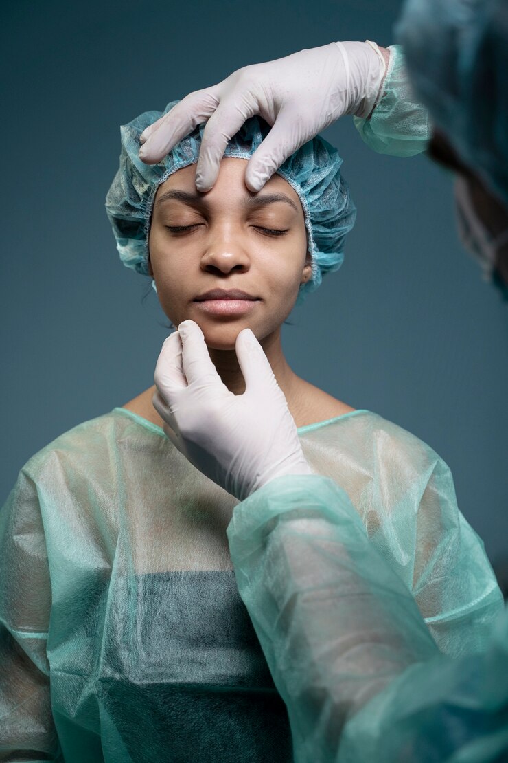 Photo gratuit vue de face patient portant une chemise d'hôpital