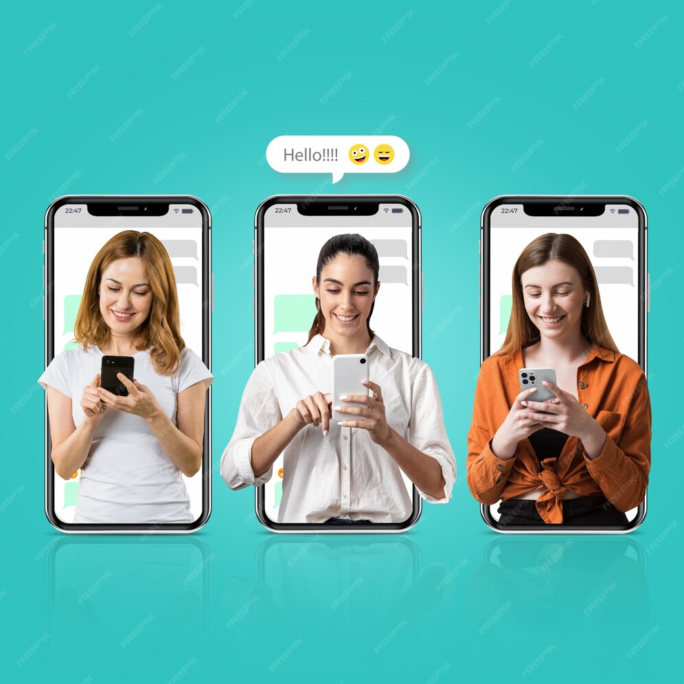 Vue De Face Des Personnes Utilisant L