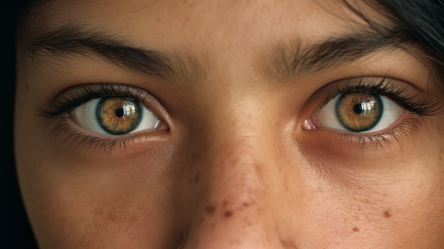 Photo gratuite vue de face des yeux humains