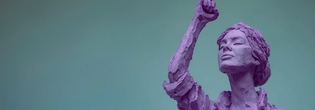 Photo gratuite vue d'une figurine féminine en 3d pour la célébration de la fête de la femme