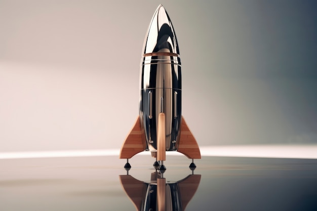 Photo gratuite vue d'une fusée spatiale futuriste