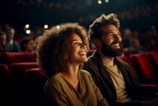 Photo gratuite vue de gens qui rient à un spectacle de comédie stand-up