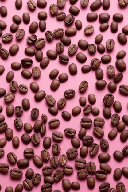 Vue des grains de café torréfiés en 3D