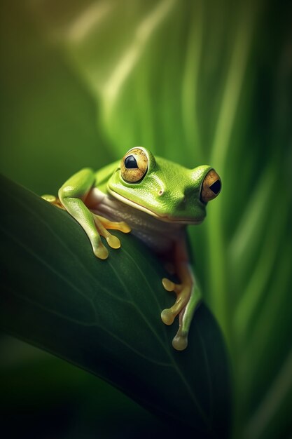 Vue de grenouille dans la nature