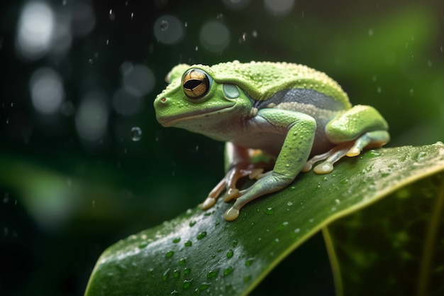 Vue de grenouille dans la nature