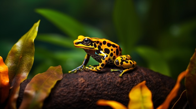 Photo gratuite vue de la grenouille sauvage