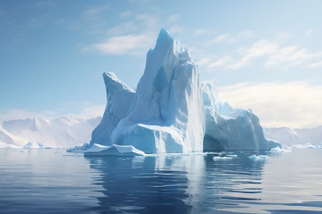 Vue d'iceberg dans l'eau