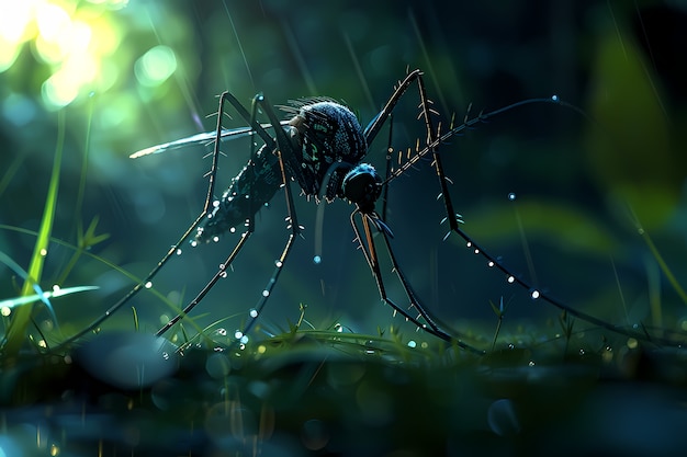 Photo gratuite vue d'un insecte moustique avec des ailes