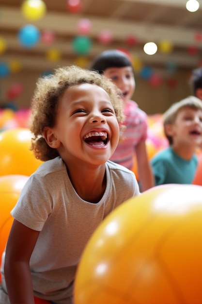 Photo gratuite vue des jeunes élèves qui fréquentent l'école