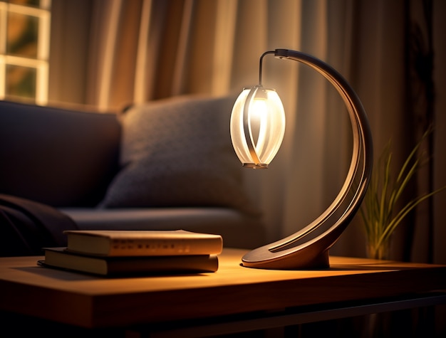 Photo gratuite vue d'une lampe photoréaliste contemporaine