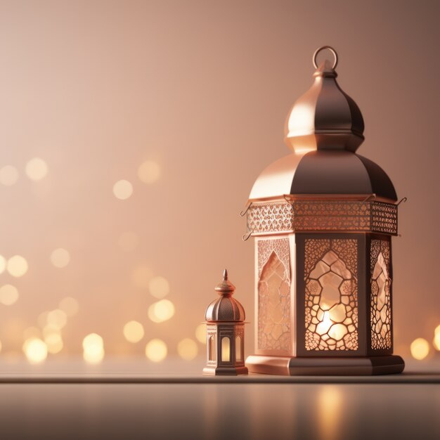 Vue de la lanterne islamique en 3D