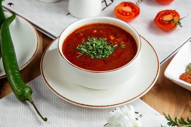 Vue latérale de Borsch