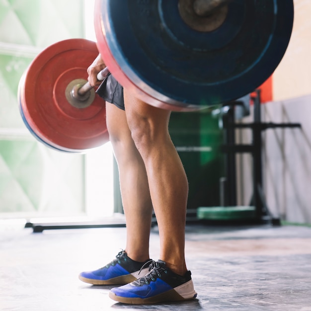 Vue légère concept de musculation