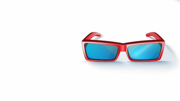 Photo gratuite vue des lunettes de cinéma 3d