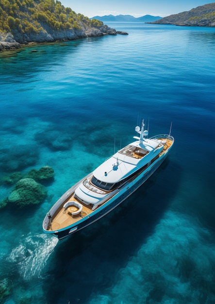 Vue d'un luxueux navire de croisière